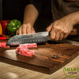 Couteau japonais Santoku Coupes légumes