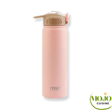 Gourde isotherme paille Bouteille 500ml Rose