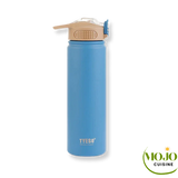 Gourde isotherme paille Bouteille 750ml Bleu