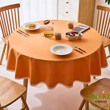 Nappe ronde Runden Orange Broderies 1