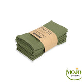 Serviettes de table en lin Vert kaki 5