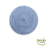 Set de table rond Bleu