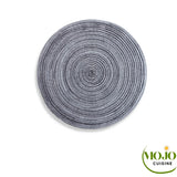 Set de table rond Gris